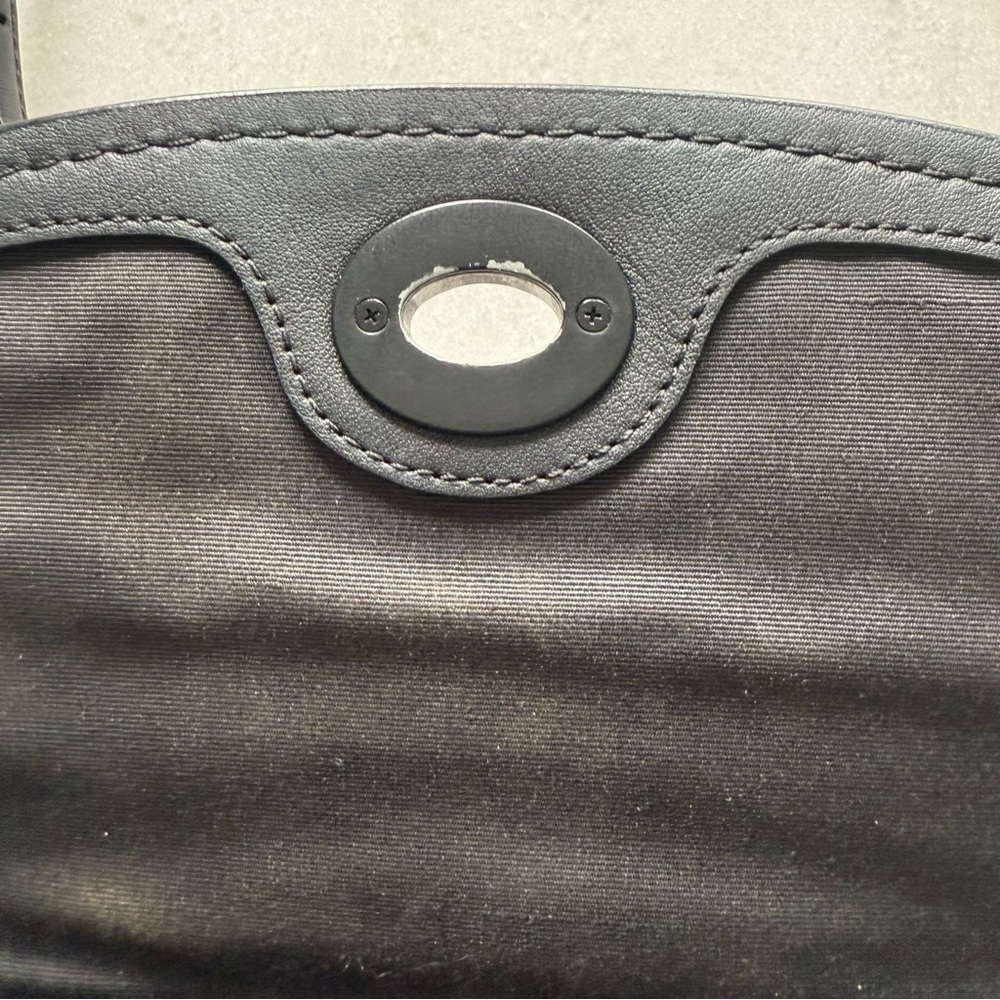 COACH Faye Crossbody Purse Bag All Black Pebbled Leather Flap F1880-F22349 - Picture 10 of 15